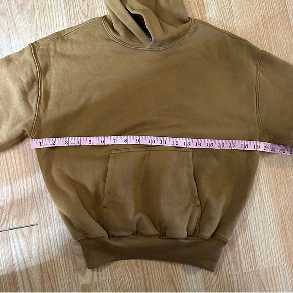 YZY Gap Brown Double Layer  Front Pocket Long Sleeve Hoodie- Size Youth/Child M - Picture 5 of 8